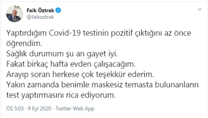 CHP Sözcüsü Faik Öztrak koronaya yakalandı - Resim: 1