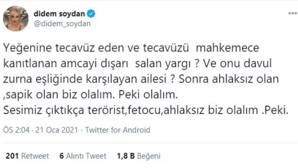 Tecavüzcüye Davulla Zurnalı Karşılama Didem Soydan'ı İsyan Ettirdi - Resim: 1