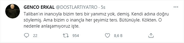 Genco Erkal'dan Erdoğan’ın Taliban ve Türkiye Sözlerine Sert Tepki - Resim: 1