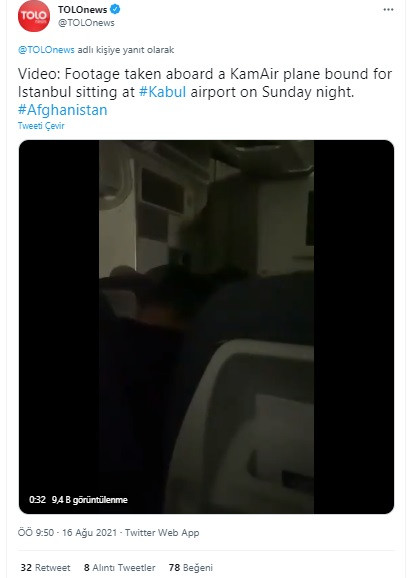 İstanbul'a Geliyor! Afganistan'dan Kalkan Uçak Görüntüleri Gündem Yarattı - Resim: 1