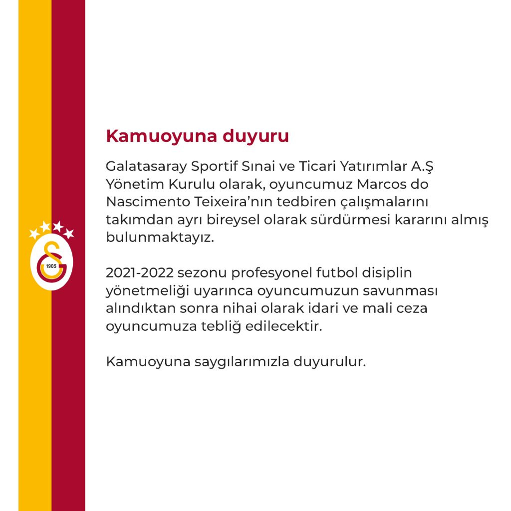 Galatasaray'dan Flaş Marcao Kararı! Kadro Dışı Bırakıldı - Resim: 1