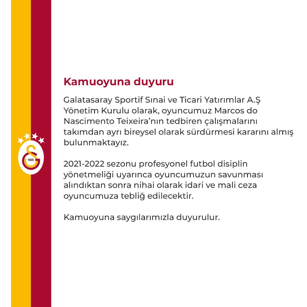 Galatasaray'dan Flaş Marcao Kararı! Kadro Dışı Bırakıldı - Resim: 1
