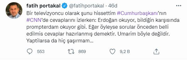 Fatih Portakal'dan Erdoğan'a Prompter Tepkisi - Resim: 1