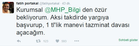 Fatih Portakal'dan MHP'ye tepki! Ben soytarı değilim! - Resim: 3