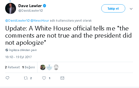 Beyaz Saray'dan Erdoğan'a özür yalanlaması - Resim: 2
