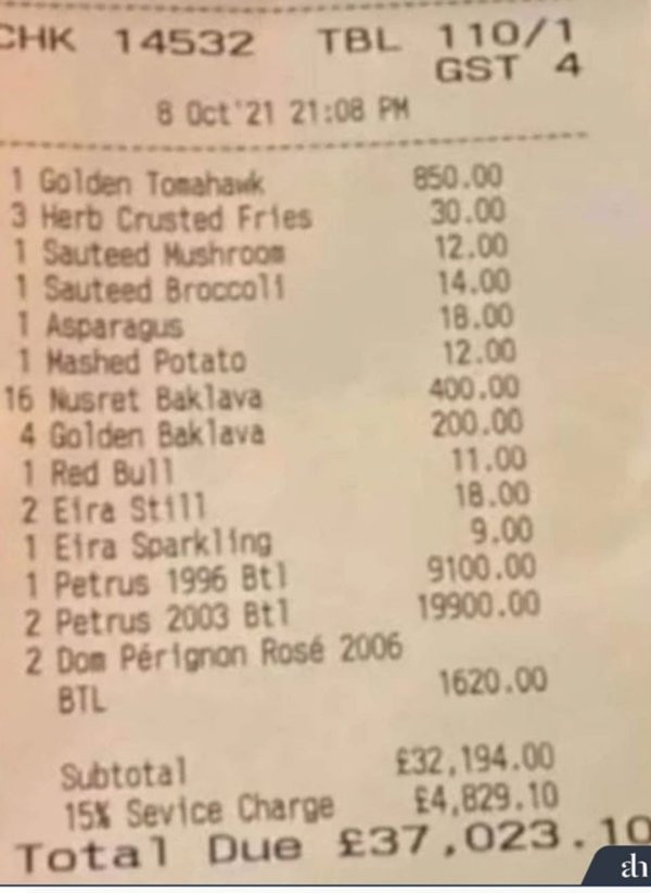 Can Ataklı Nusret'te Gelen Hesabı Paylaştı: Ödeyene Helal Olsun - Resim: 1