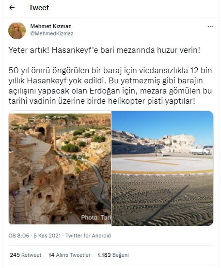 Hasankeyf'e Erdoğan için Helikopter Pisti Yapıldı! - Resim: 2