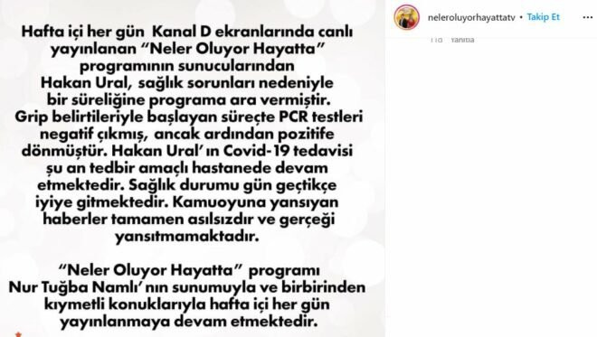 Hakan Ural'ın Sağlık Durumu Hakkında Kanal D'den Açıklama - Resim: 1