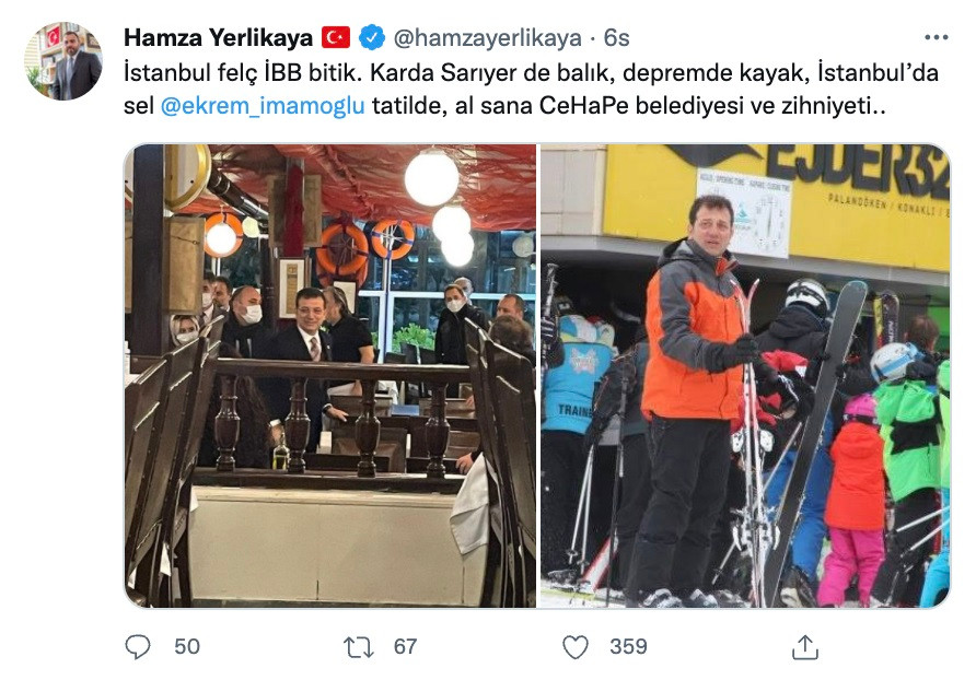 İmamoğlu İstanbul Karla Boğuşurken Lüks Balık Restoranına Gitmiş - Resim: 2