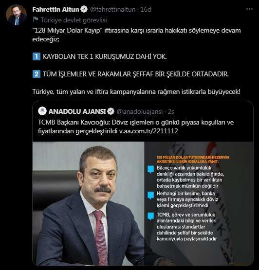 Fahrettin Altun’dan Beklenen ‘128 Milyar Dolar Nerede’ Açıklaması - Resim: 1