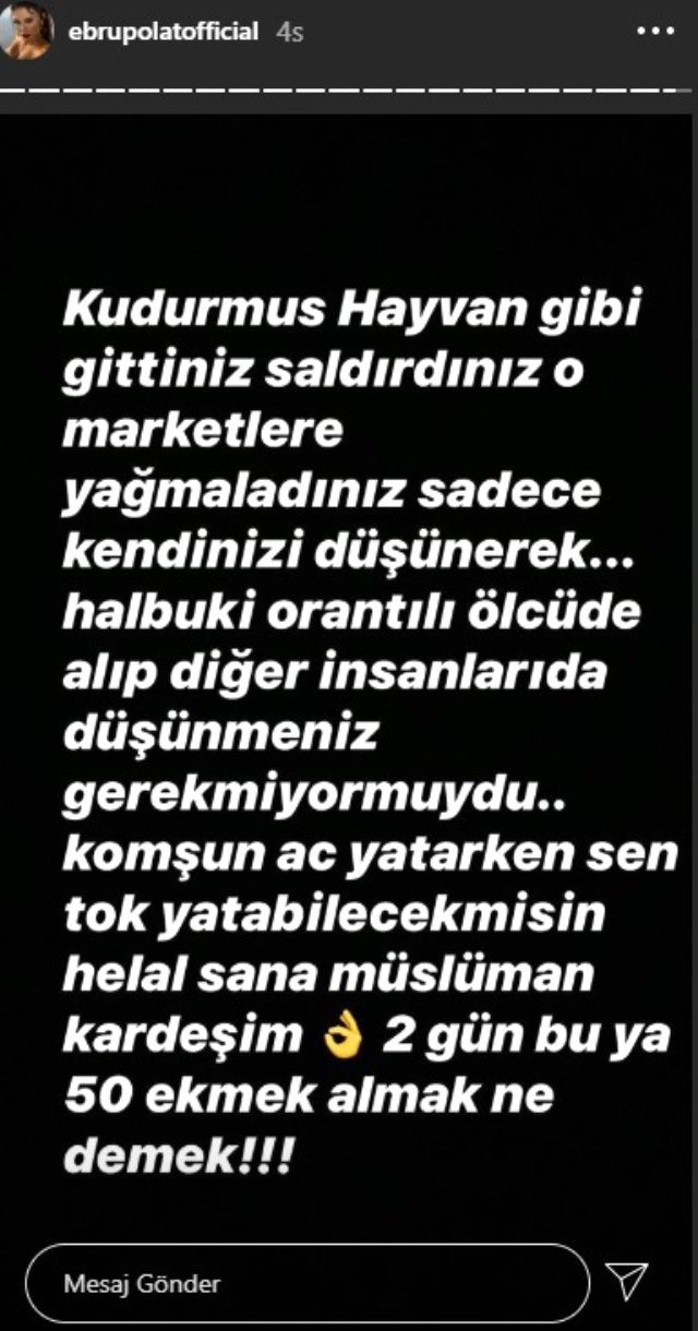 Ebru Polat’tan fırın ve market kuyruklarına tepki: Kudurmuş hayvan gibi... - Resim: 1