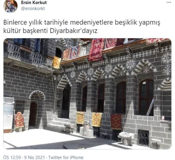 Ersin Korkut'un Başkent Diyarbakır Açıklaması Sosyal Medyayı Sinirlendirdi - Resim: 1