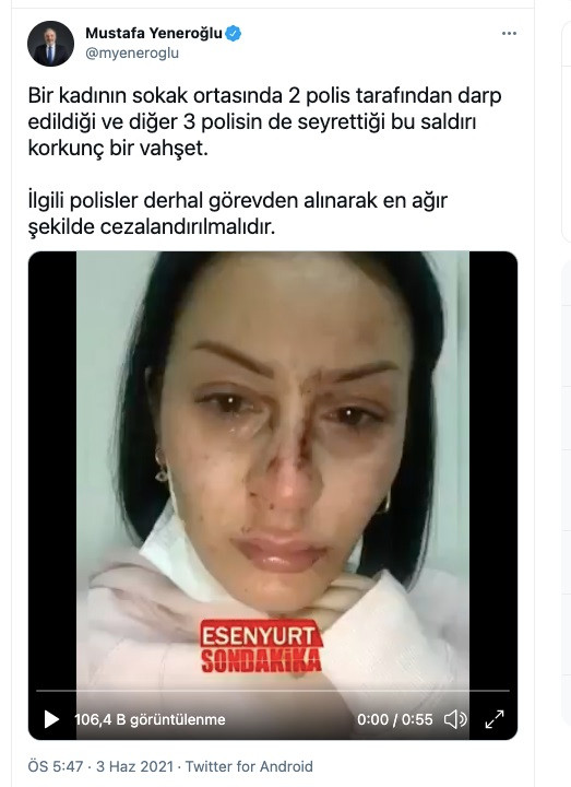 Esenyurt'ta 2 Polis Bir Kadını Darp Etti - Resim: 1