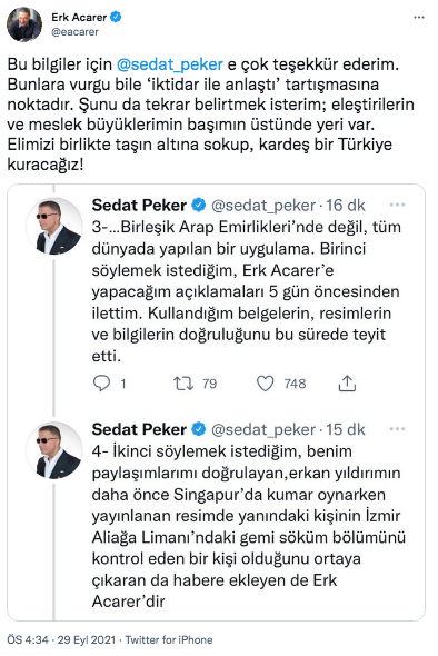 Erk Acarer, Kendisini Savunan Sedat Peker'e Teşekkür Etti - Resim: 3