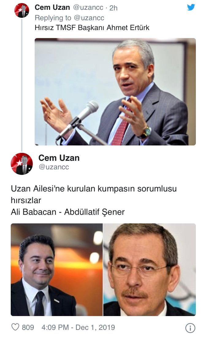 Cem Uzan'dan Ali Babacan ve Abdüllatif Şener'e: Hırsızlar - Resim: 2