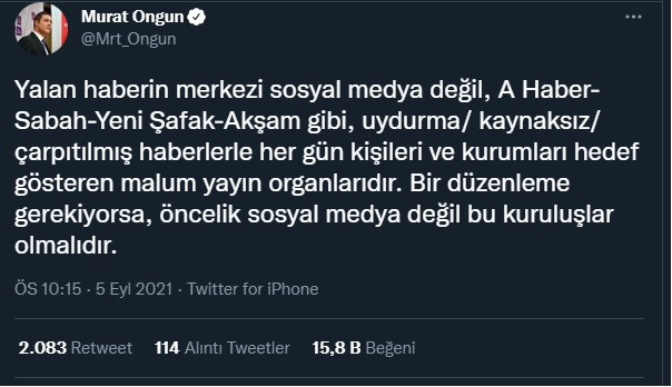 Yandaş Medya Çıldıracak! Murat Ongun'dan Çarpıcı Paylaşım - Resim: 1