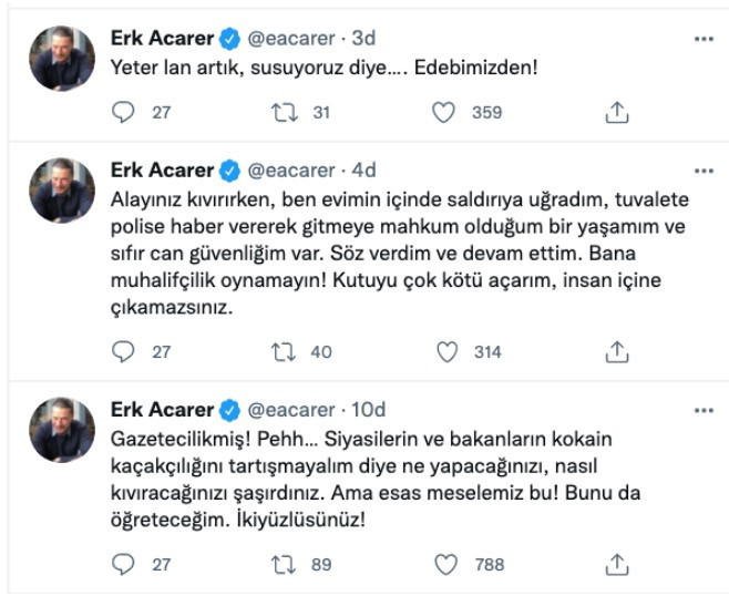 Altaylı'nın Yazısı Erk Acarer'i Çileden Çıkarttı: Yeter Lan Artık! - Resim: 4