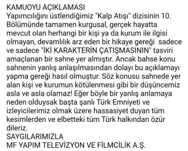 Kalp Atışı'nın tepki çeken sahnesi için MF Yapım'dan açıklama! - Resim: 1