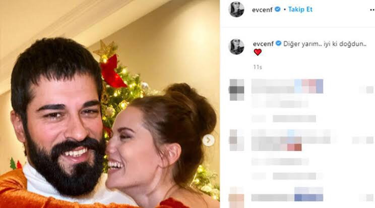 Fahriye Evcen'den Burak Özçivit’e romantik kutlama - Resim: 1