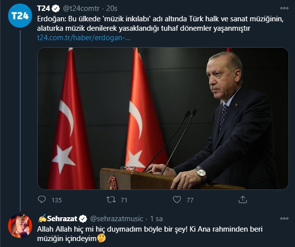 Şehrazat'tan Erdoğan'a yanıt: Allah Allah hiç duymadım böyle bir şey - Resim: 1