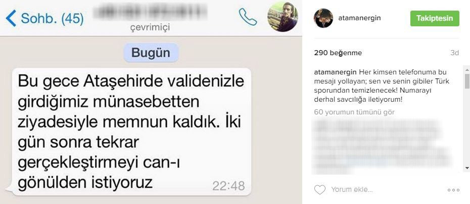 Ergin Ataman'a ahlaksız mesaj! - Resim: 1