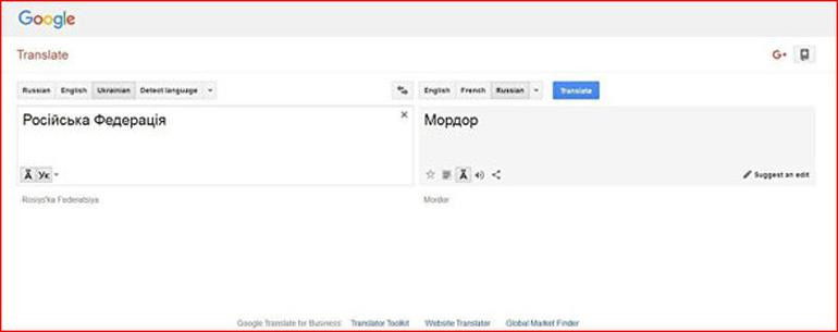 Google Translate, Rusya'yı Kara Ülke yapınca - Resim: 1