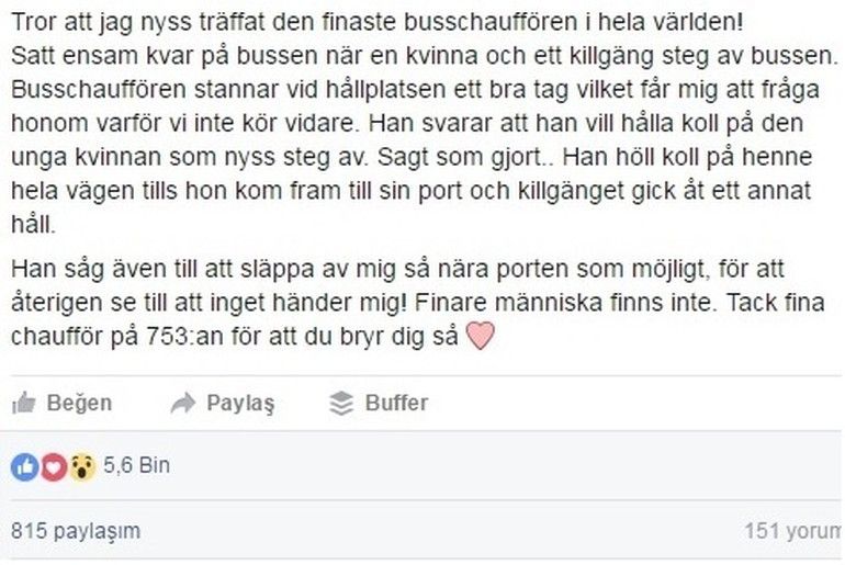 İsveçli kızın otobüste yaşadığı olayı binlerce kişi paylaştı - Resim: 1