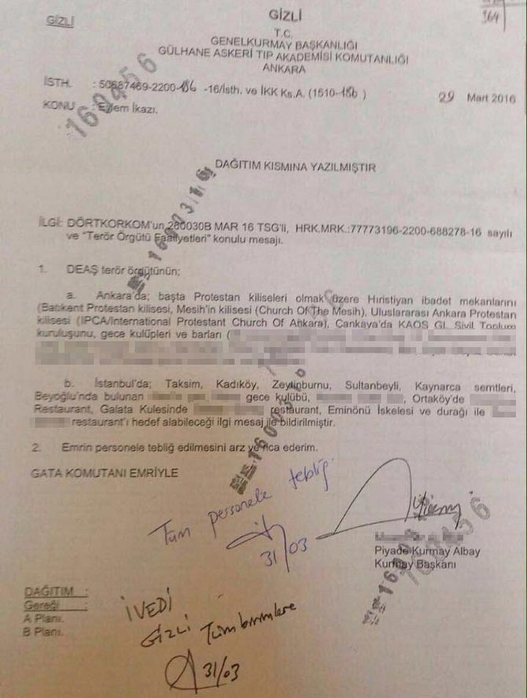 İstanbul ve Ankara'yı korkutan sahte saldırı ihbarı belgesi sosyal medyayı karıştırdı - Resim: 1