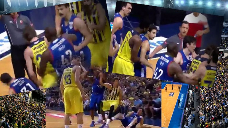 Fenerbahçe-Anadolu Efes maçında saha karıştı! - Resim: 1