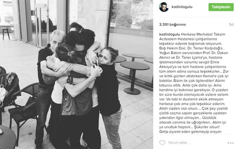 Kemal Doğulu hastaneden taburcu oldu! İşte ilk mesajı - Resim: 1
