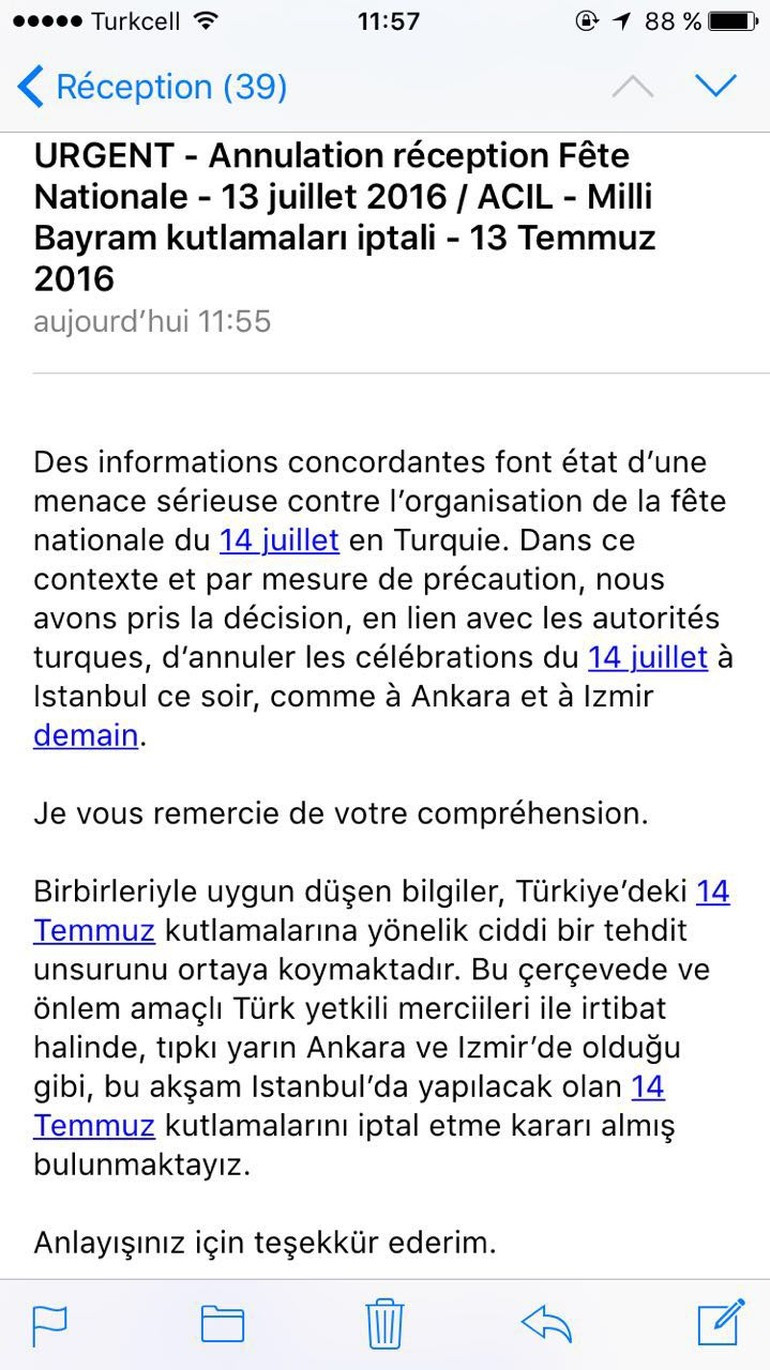 İstanbul’daki Fransa resepsiyonu iptal edildi konsolosluklar kapatıldı - Resim: 1