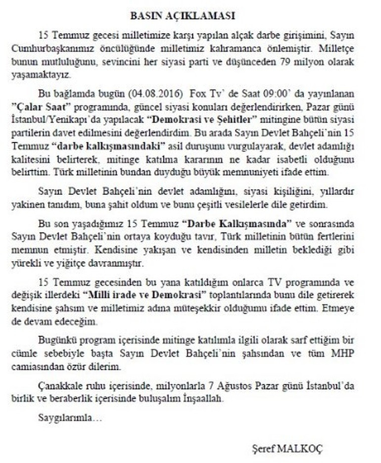 Erdoğan MHP'yi kızdıran Şeref Malkoç'u nasıl azarladı? - Resim: 1
