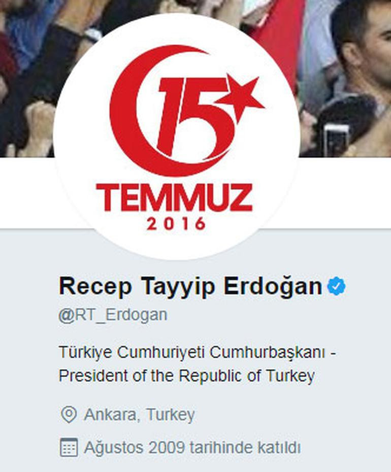 Erdoğan'dan 15 Temmuz'a özel profil fotoğrafı - Resim: 1