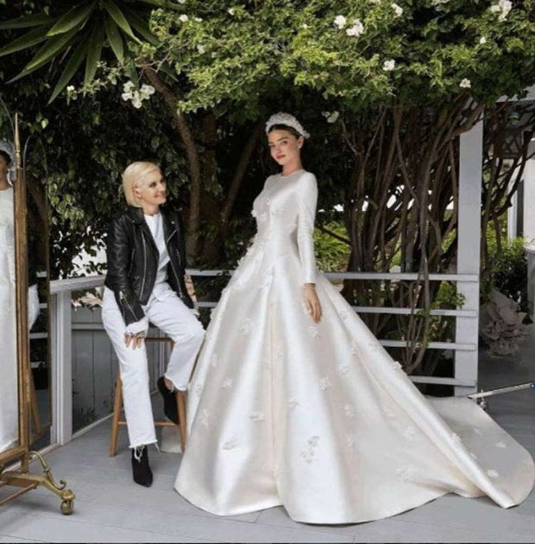 Snapchat'in Ceo'su ile evlenen Miranda Kerr'in gelinliği olay oldu - Resim: 2