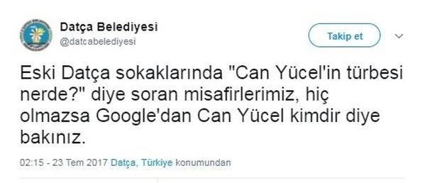 Datça Belediyesi'nin Can Yücel isyanı: Hiç olmazsa Google'a bakın - Resim: 1