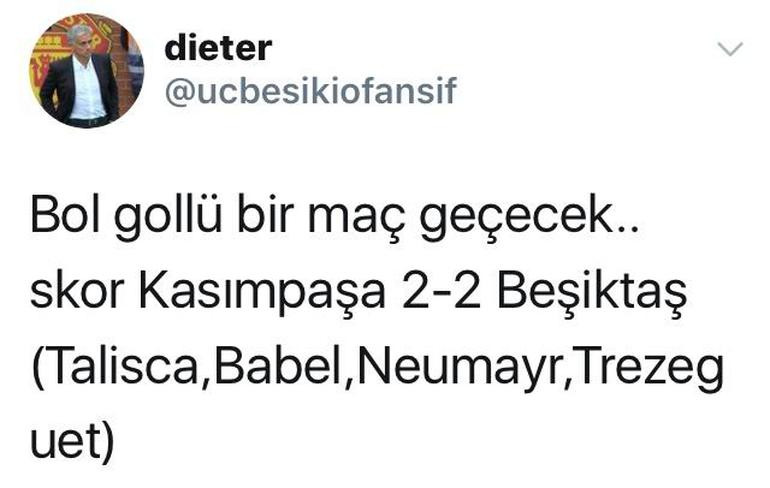 Kasımpaşa-Beşiktaş maçının tüm gollerini önceden bildi - Resim: 1