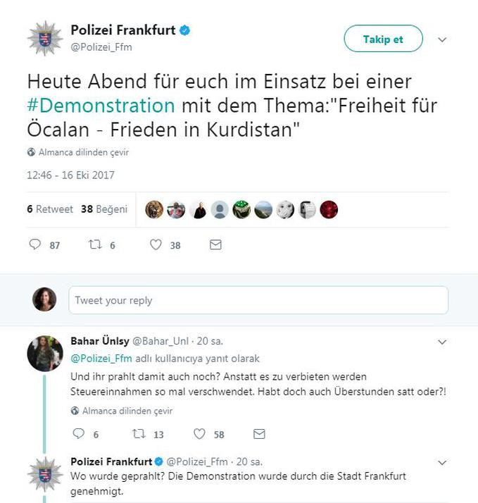 Alman polisinden skandal Pkk Tweeti! - Resim: 1