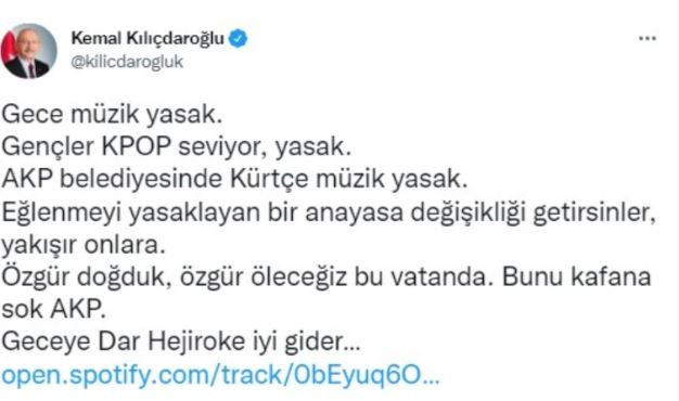 Kılıçdaroğlu'ndan Konseri İptal Edilen Aynur Doğan için AKP'ye Tepki - Resim: 1