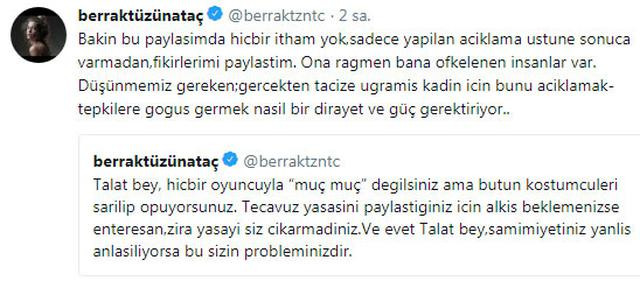 Berrak Tüzünataç tacizle suçlanan Talat Bulut'a tepki gösterdi! - Resim: 1