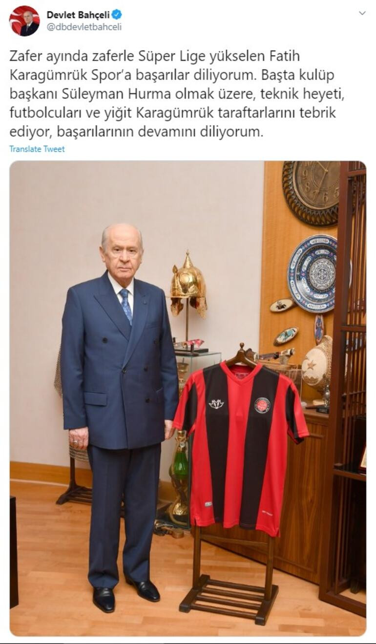 Bahçeli Twitter'a geri döndü: İşte ilk paylaşımı