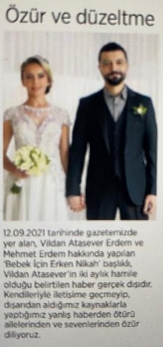 Milliyet Gazetesi Vildan Atasever ve Mehmet Erdem'den Özür Diledi - Resim: 1