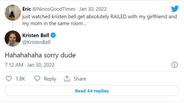 Kristen Bell Sevişme Sahnesini Annesiyle İzleyen Hayranından Özür Diledi - Resim: 1