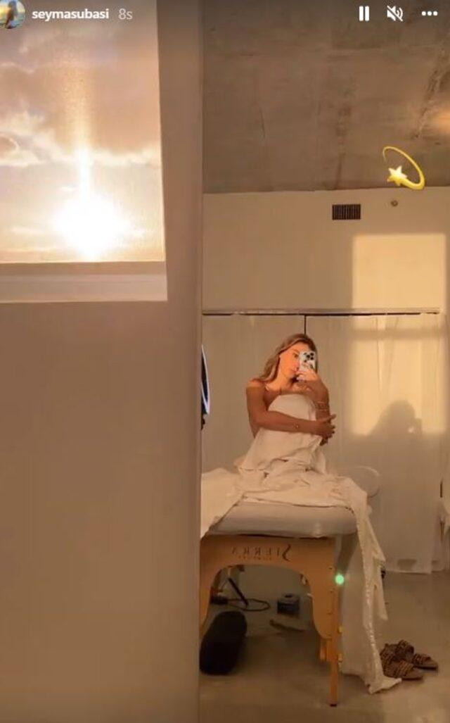 Şeyma Subaşı Çarşafa Sarılıp Poz Verdi - Resim: 1