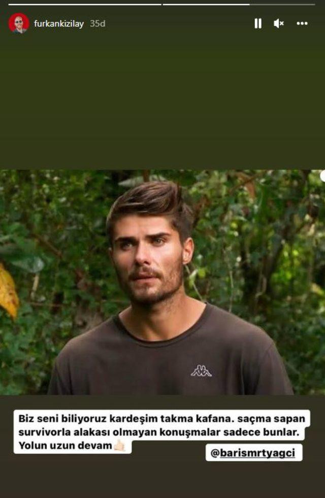 Survivor Barış'a Furkan Kızılay'dan Destek: Saçma Sapan Şeyler - Resim: 1