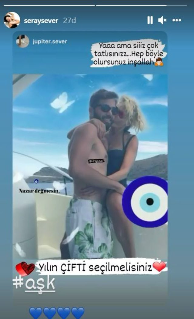 Seray Sever'in Eşi ile Tekne Pozu Instagram'ı Salladı - Resim: 1