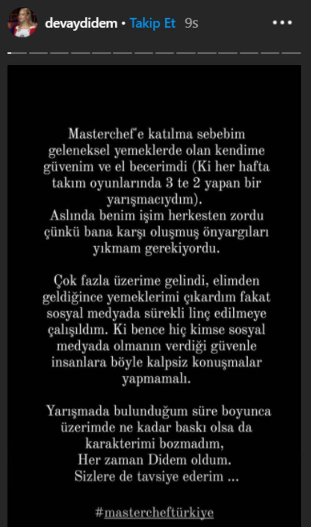 Masterchef'te elenen Didem Devay kimleri suçladı? - Resim: 1