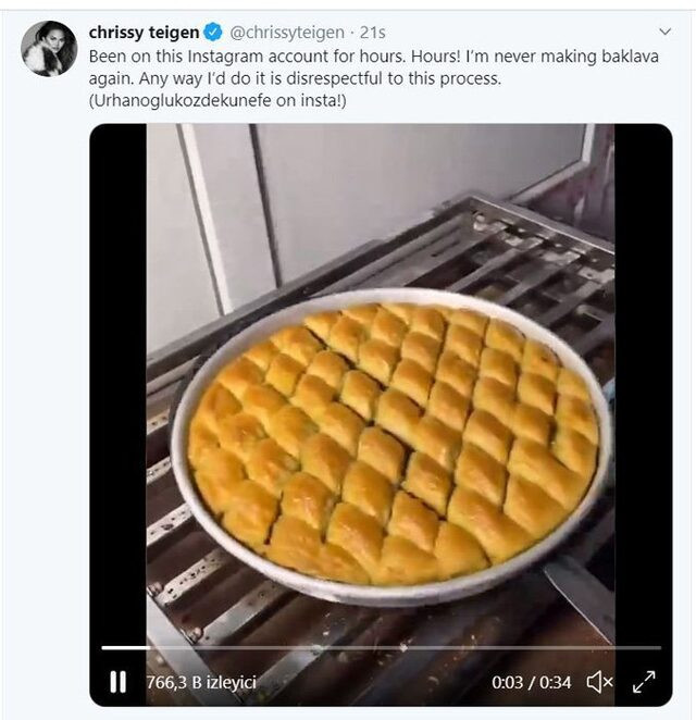 Charlize Theron ve Chrissy Teigen'den Gaziantep baklavasına övgüler! - Resim: 1