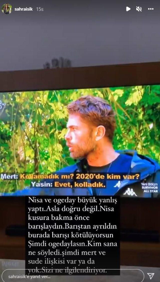 Survivor'da Mert Öcal Krizine Eski Yarışmacı Sahra Işık'tan Flaş Yorum - Resim: 1