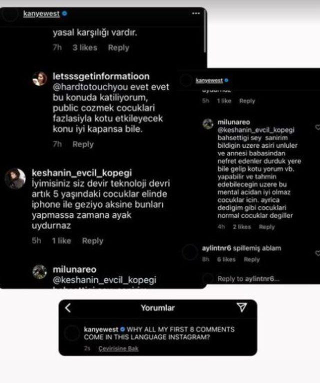 Kanye West Türk Takipçilerinin Yorumlarını Paylaştı: Neden? - Resim: 1