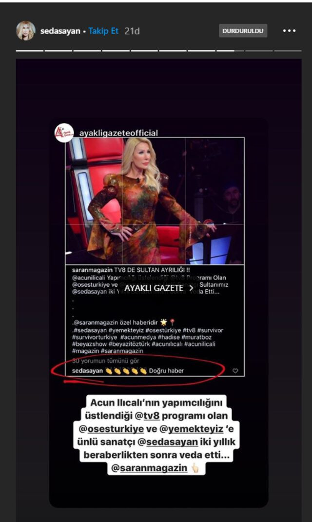 Seda Sayan, O Ses Türkiye'nin ardından Yemekteyiz'i de bıraktı - Resim: 1